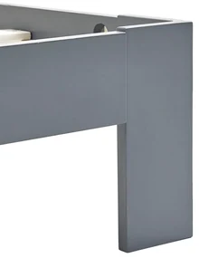 Giroletto grigio in legno massello di pino 90x200 cm