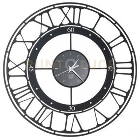 Orologio raffinato da appendere koros 50 nero in ferro, vetro specc...