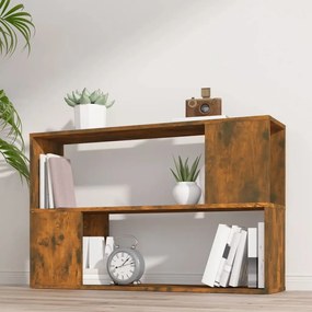 Libreria rovere fumo 100x24x63 cm in legno multistrato