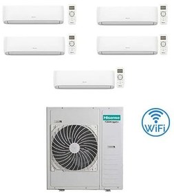Climatizzatore Condizionatore Hisense Hi Comfort Wifi R32 Penta Split Inverter 9000 + 9000 + 9000 + 9000 + 12000 BTU con U.E. 5AMW125U4RTA