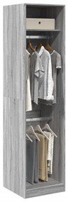 Armadio Grigio Sonoma 50x50x200 Cm İn Legno Multistrato /