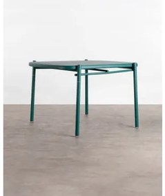 Tavolo da Esterni Rettangolare in Alluminio (119x104cm) Keri Verde - The Masie