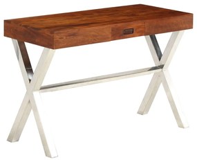 Libreria İn Legno Acacia Con Finitura Ambra 60x30x160 Cm /