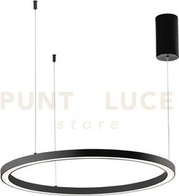 Lampadario a sospensione led hoop nera 40w 6000lm cct 3000k 4000k 6...