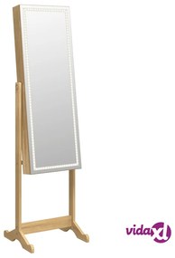 vidaXL Armadietto Portagioie a Specchio con Luci LED Autoportante