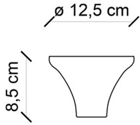 Plafoniera Vintage Tonda Piccola Ceramica Rossa 1 Luce E27