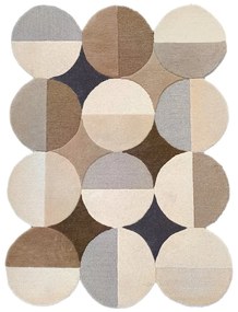 Tappeto greige in lana tessuto a mano 160x230 cm Mia Ellipse – Flair Rugs