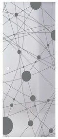 Anta per porta scorrevole esterno muro Secret Euclide satin in vetro, L 83 x H 212 cm spessore 8 mm, apertura reversibile