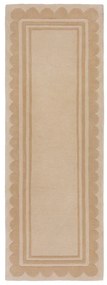Tappeto in lana di colore naturale 80x230 cm Scallop - Flair Rugs