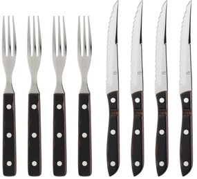 Posate nere e argentate in acciaio inox 8 pz Old Farmer Classic – Gense