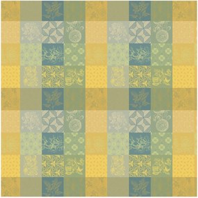 Tovaglia rotonda jacquard con rivestimento in acrilico Mille Parfums Limoni