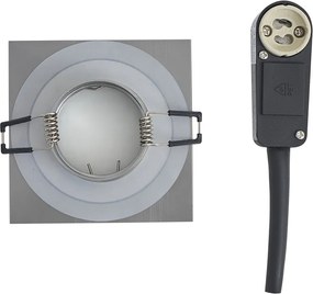 Set di 6 faretti da incasso moderni canna di fucile quadrati IP44 - Qure