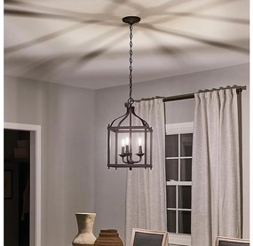 Kichler - Lampadario a sospensione con catena LARKIN 3xE14/60W/230V antracite