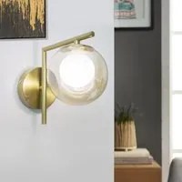 Applique da parete lampada decorativa moderna G9 paralume vetro elegante luce ingresso soggiorno camera da letto 230V