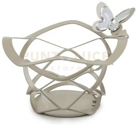 Cestino butterfly decorato sabbia in ferro e polimetilmetacrilato  ...