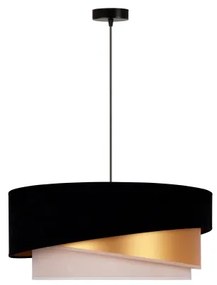 Duolla - Lampadario a sospensione con filo KOBO 1xE27/15W/230V diametro 45 cm nero/oro/color crema