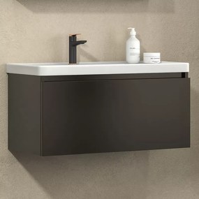 Mobile bagno sospeso 80cm cassetto e lavabo integrato SP-80 - KAMALU