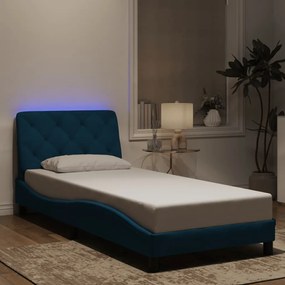Giroletto Con Luci Led Blu 90x200 Cm İn Velluto /