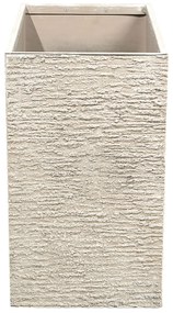 Vaso rettangolare per interno ed esterno beige 34x80x56cm EDESSA Beliani
