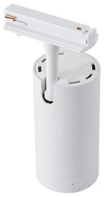 Faretto moderno bianco per sistema di illuminazione su binario monofase con LED orientabile e inclinabile - Iconic Zoom