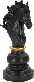 Cavallo Nero E Oro Cm 14X11X27