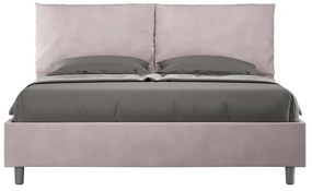 Letto matrimoniale e rete 160x200 in microfibra glicine Antea