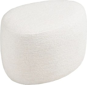 Poggiapiedi color crema con rivestimento in ciniglia Hilo – House Nordic