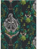 Clarke & Clarke Carta da parati Silverback - Charcoal
