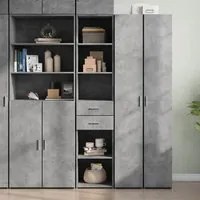 Credenza Grigio Cemento 40x42,5x185 cm in Legno Multistrato 3281444