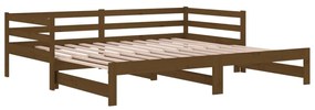 Dormeuse Estraibile Miele 2x(90x190) cm Legno Massello di Pino