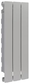 Radiatore acqua calda PRODIGE MODERN in alluminio, 3 elementi, interasse 700 mm, silver