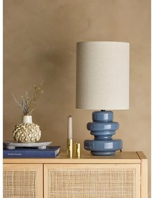 Lampada da tavolo blu con paralume in tessuto (altezza totale 51 cm) Fabiola – Bloomingville