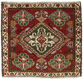 Shiraz Tappeto persiano 60x60 Rosso (Iran) Annodato A Mano