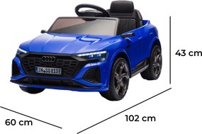 Macchina Elettrica per Bambini 12V Licenza Ufficiale Audi SQ8 E-Tron con Telecomando e Sedile Pelle Blu...