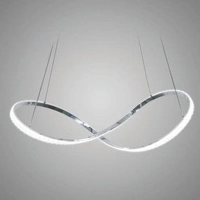 Lampadario LED moderno Infinity grigio, luce naturale 3940 lumen