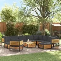 Set Divano da Giardino 12 pz con Cuscini Legno Massello Acacia 3214896