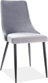 Sedia Piano B velluto grigio Blu14