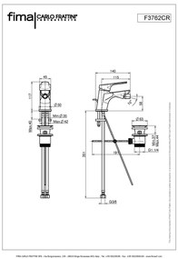Miscelatore monocomando per bidet con scarico F3762CR Fima Carlo Frattini