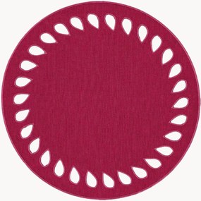 Tovaglietta americana rotonda con bordo ricamato Viseu