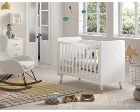 Lettino in legno di pino bianco 60x120 cm BILLY - Vipack