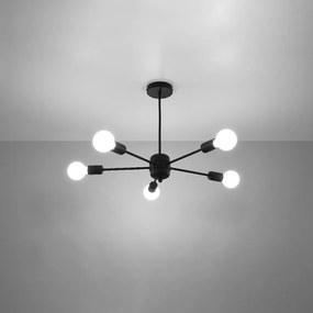 Plafoniera nera 66x66 cm Benedett – Sollux