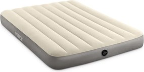 Intex 64103 - Materasso Gonfiabile Matrimoniale Dura-Beam Single-High, PVC, Crema, 152x203x25 cm