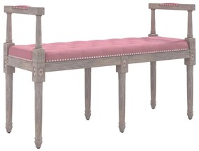 Panca rosa 110x40x70 cm in velluto