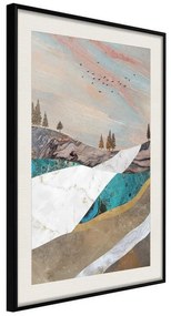 Poster  Painted Landscape  Cornice Quadri Cornice nera con pass-partout, Larghezza x Altezza Home decor 20x30