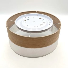 Plafoniera SIRJA WOOD 1xE27/15W/230V diametro 35 cm bianco/quercia