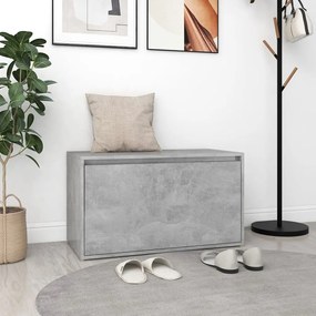 Panca Da Ingresso 80x40x45 Cm Grigio Cemento İn Truciolato /