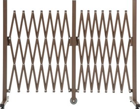 Recinzione per Giardino Estensibile Autoportante 52-405 cm in Acciaio e Alluminio Marrone scuro...