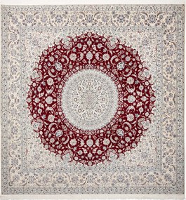 Nain Tappeto persiano 260x260 Rosso (Iran) Annodato A Mano