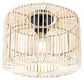 Plafoniera orientale nera con rattan - Maud