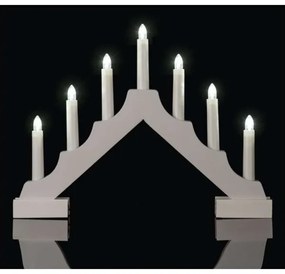 Candeliere natalizio LED 7xLED/2xAA bianco